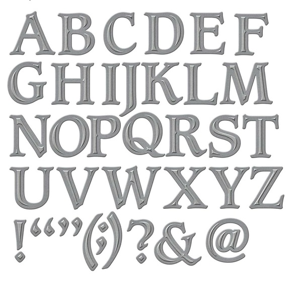 Spellbinders Shapeabilities Font One-Uppercase Die Templates 32 pcs - Picture 3 of 8